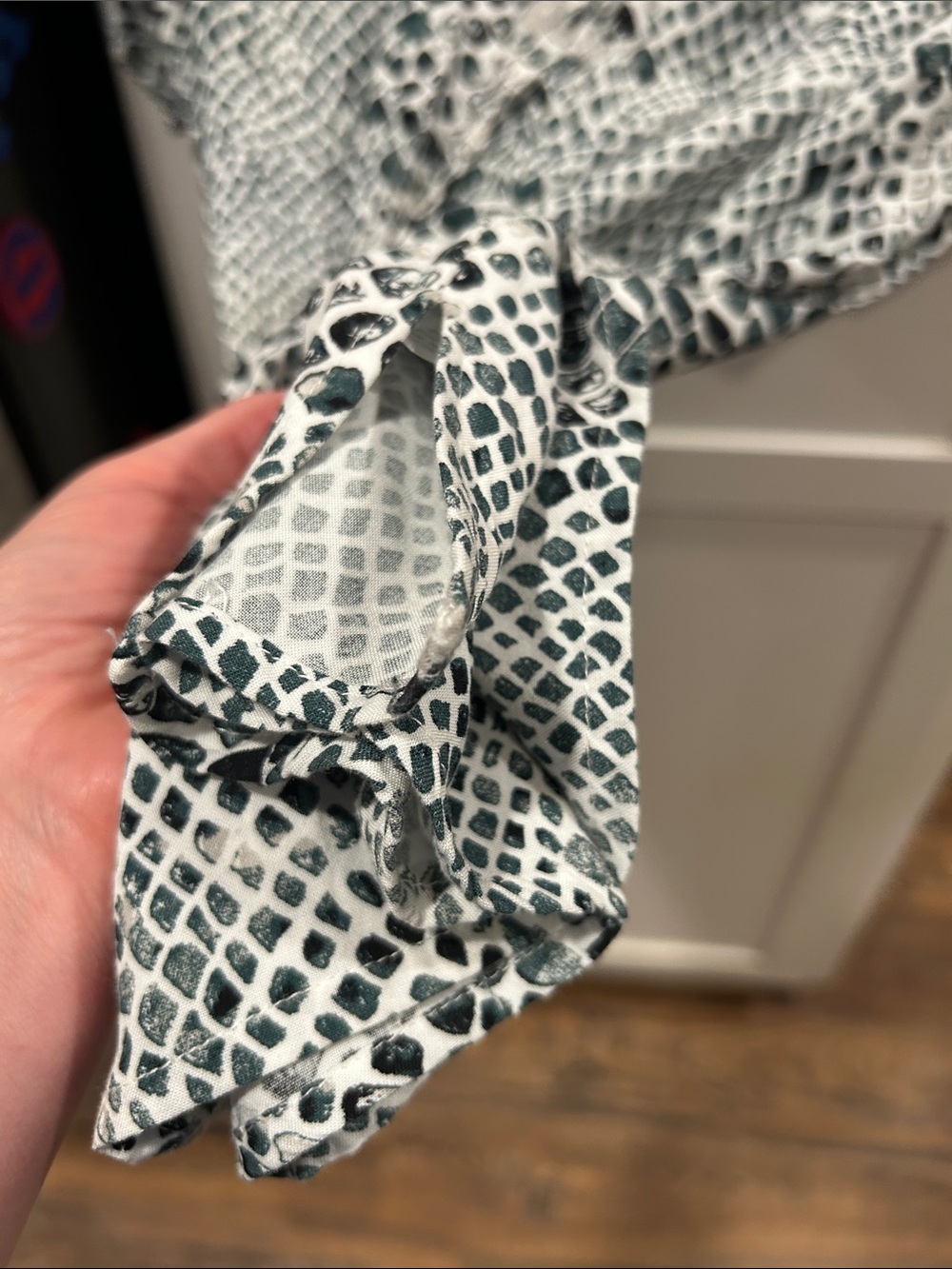Buddy Love Short-Sleeve Button-Up Shirt in dark green and White Snake Print - Picture 5 of 11